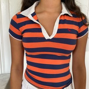Rugby Stripe  fiited short sleeve T